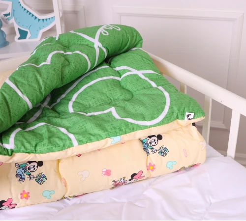Одеяло антиаллергенное Kids Time 20-0043 Green Mikey Mouse бязь (зимнее) - 2
