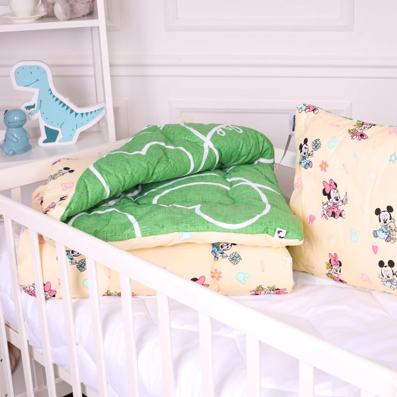 Одеяло антиаллергенное Kids Time 20-0043 Green Mikey Mouse EcoSilk бязь (зимнее) - 3