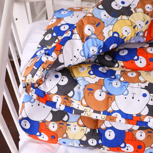 Ковдра антиалергенна Kids Time 20-0032 Colored bears бязь (зимова) - 3