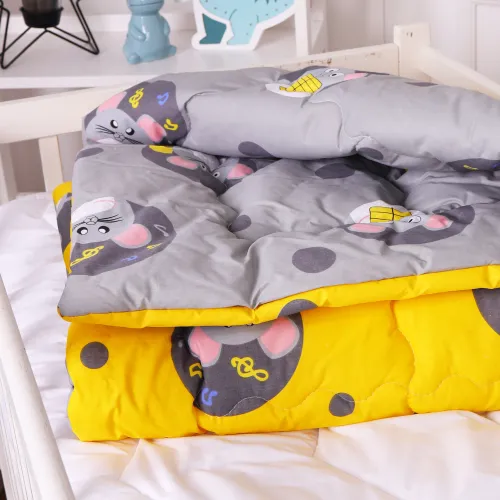 Ковдра антиалергенна Kids Time 20-0029 Funny mice бязь (зимова) - 3