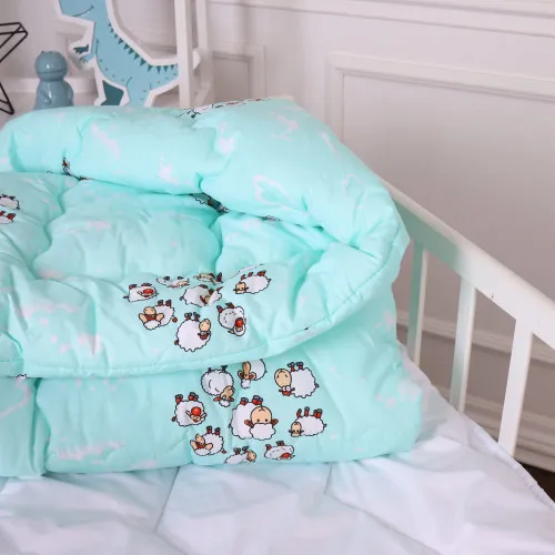 Ковдра антиалергенна Kids Time 20-0030 Lambs бязь (зимова) - 2