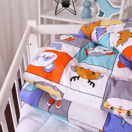 Ковдра антиалергенна Kids Time 20-0039 Zoo alphabet бязь (зимова) - 3