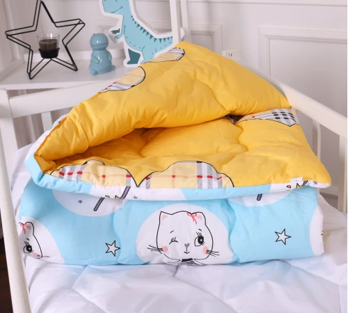Одеяло антиаллергенное Kids Time 20-0044 Cats and bunnies бязь (зимнее)