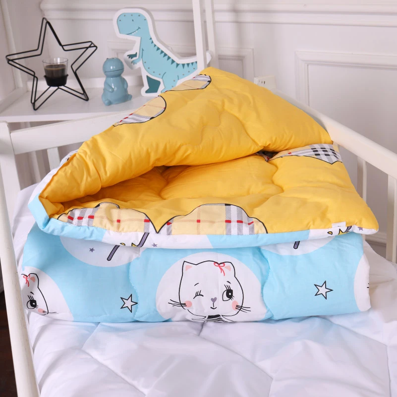 Одеяло антиаллергенное Kids Time 20-0044 Cats and bunnies EcoSilk бязь (зимнее)