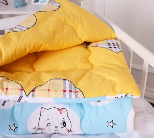 Одеяло антиаллергенное Kids Time 20-0044 Cats and bunnies бязь (зимнее) - 2