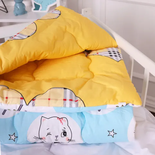 Одеяло антиаллергенное Kids Time 20-0044 Cats and bunnies бязь (зимнее) - 2