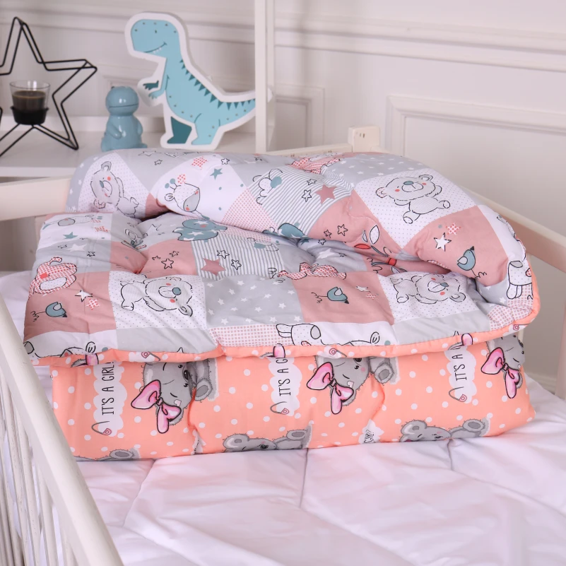 Одеяло антиаллергенное Kids Time 20-0028 Little girl Teddy EcoSilk бязь (зимнее)