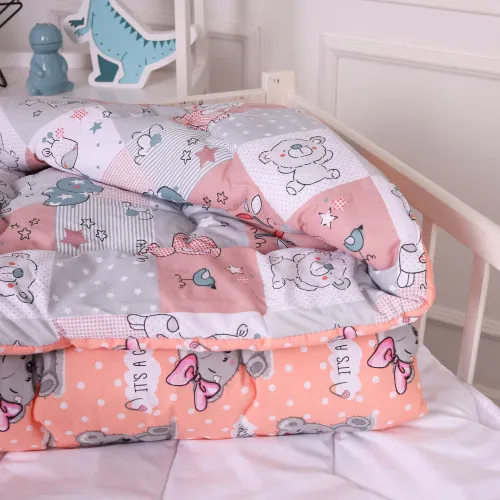 Ковдра антиалергенна Kids Time 20-0028 Little girl Teddy бязь (зимова) - 2