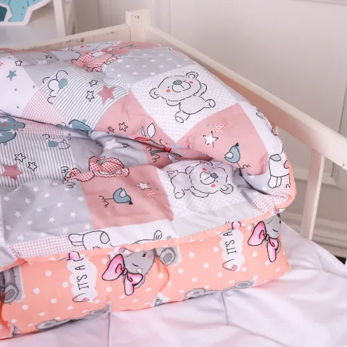 Ковдра антиалергенна Kids Time 20-0028 Little girl Teddy бязь (зимова) - 4