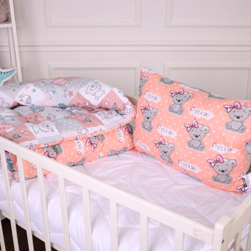 Подушка антиалергенна Kids Time 20-0028 Little girl Teddy EcoSilk бязь - 3