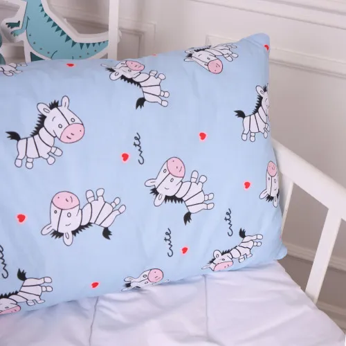 Подушка антиалергенна Kids Time 20-0037 Cute blue zebra бавовна бязь - 2