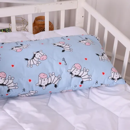 Подушка антиалергенна Kids Time 20-0037 Cute blue zebra бавовна бязь - 3