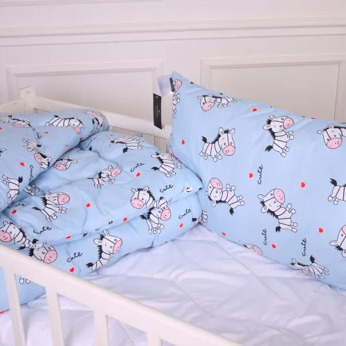 Набір антиалергенний зима Kids Time 20-0037 Cute blue zebra (Бавовна) - 2