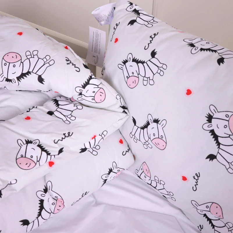 Подушка антиалергенна Kids Time 20-0040 Cute white zebra EcoSilk бязь - 3