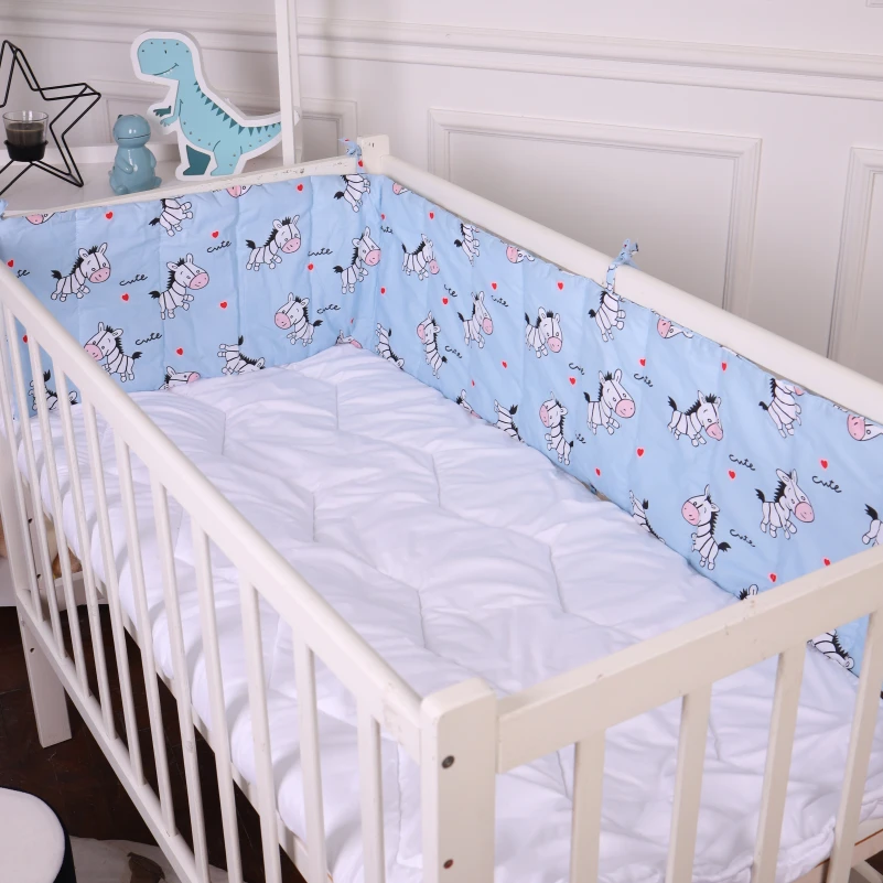 Суцільний борт в ліжечко Kids Time 20-0037 Cute blue zebra - 1