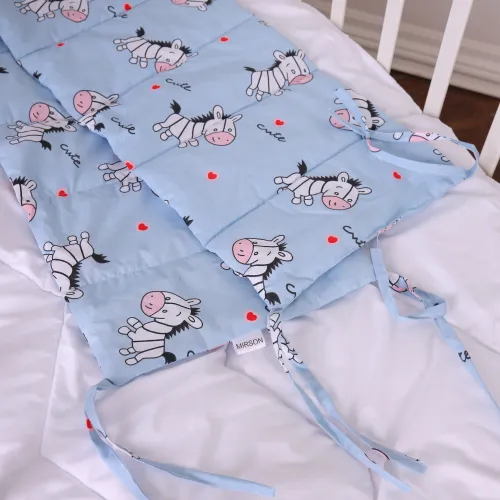Суцільний борт в ліжечко Kids Time 20-0037 Cute blue zebra - 5