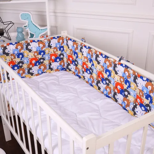 Суцільний борт в ліжечко Kids Time 20-0032 Colored bears - 4