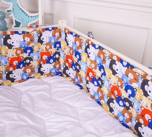 Сплошной борт в кроватку Kids Time 20-0032 Colored bears - 2