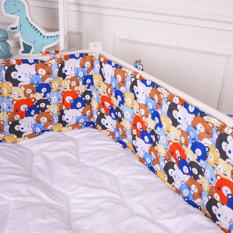 Суцільний борт в ліжечко Kids Time 20-0032 Colored bears - 1