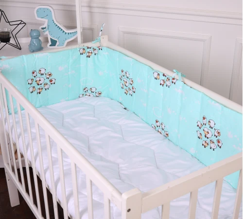 Сплошной борт в кроватку Kids Time 20-0030 Lambs