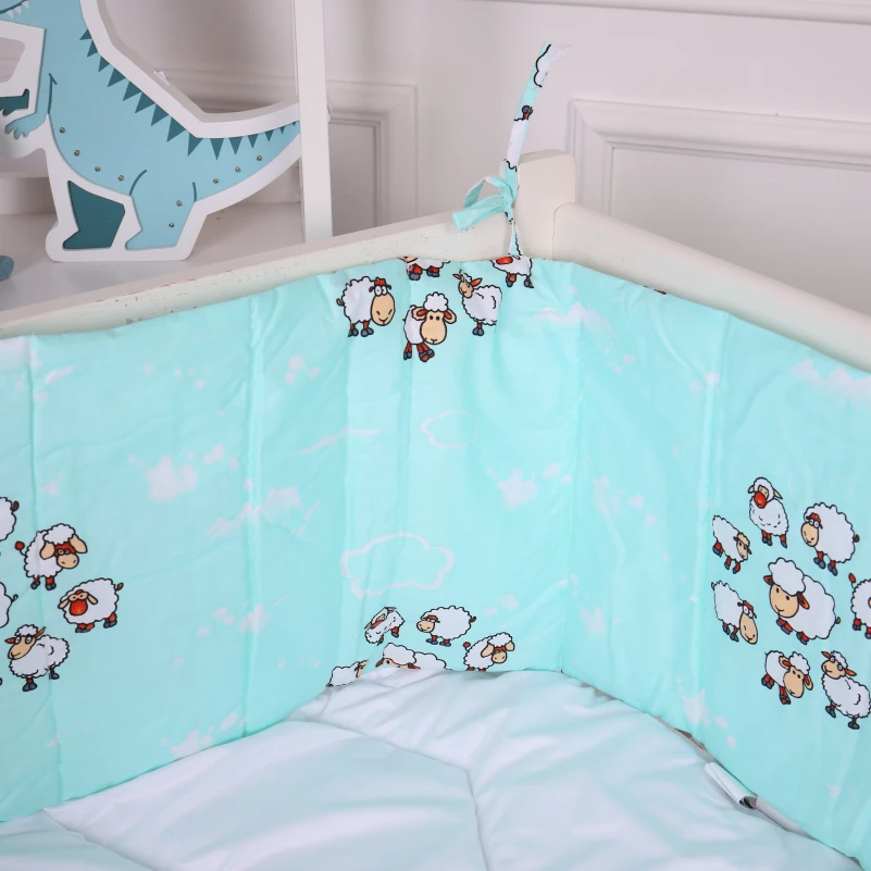 Суцільний борт в ліжечко Kids Time 20-0030 Lambs - 2