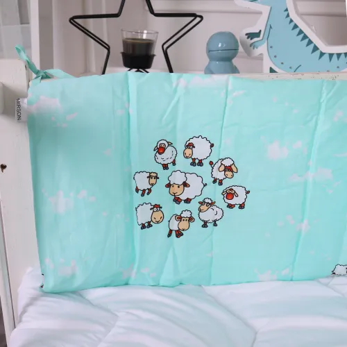 Суцільний борт в ліжечко Kids Time 20-0030 Lambs - 4