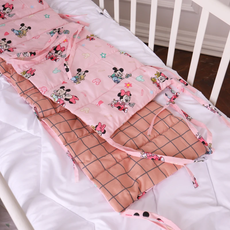 Суцільний борт в ліжечко Kids Time 20-0042 Pink Mikey Mouse - 3