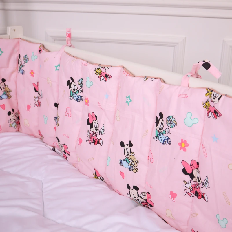 Суцільний борт в ліжечко Kids Time 20-0042 Pink Mikey Mouse - 2