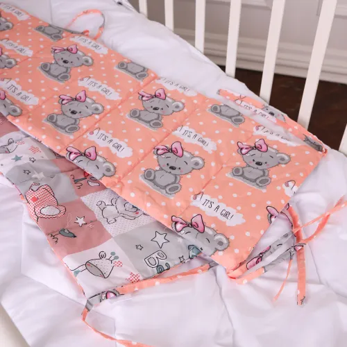 Суцільний борт в ліжечко Kids Time 20-0028 Little girl Teddy - 4