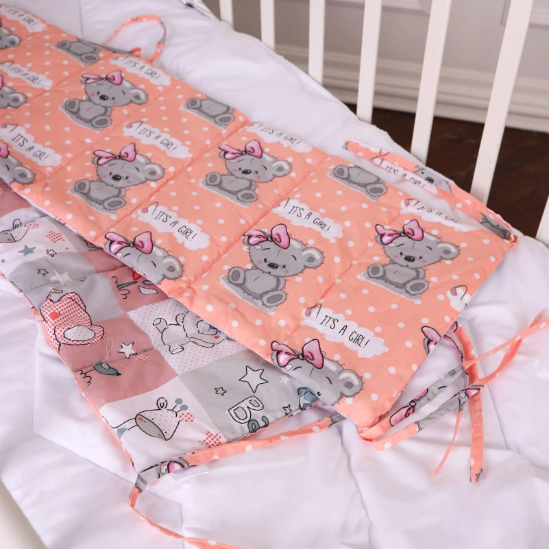 Суцільний борт в ліжечко Kids Time 20-0028 Little girl Teddy - 3