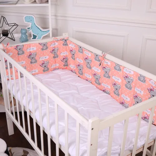 Сплошной борт в кроватку Kids Time 20-0028 Little girl Teddy
