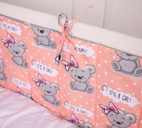 Сплошной борт в кроватку Kids Time 20-0028 Little girl Teddy - 2