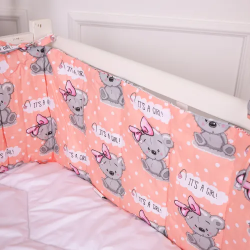 Суцільний борт в ліжечко Kids Time 20-0028 Little girl Teddy - 3