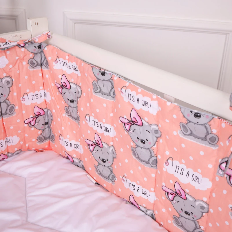 Суцільний борт в ліжечко Kids Time 20-0028 Little girl Teddy - 2