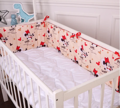Сплошной борт в кроватку Kids Time 20-0027 Mine mouse