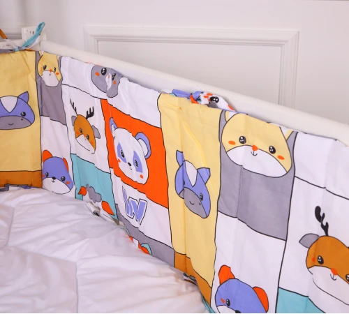 Сплошной борт в кроватку Kids Time 20-0039 Zoo alphabet - 2