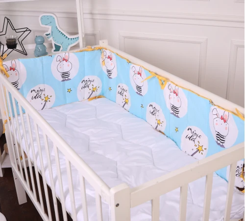 Сплошной борт в кроватку Kids Time 20-0044 Cats and bunnies