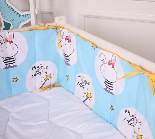 Сплошной борт в кроватку Kids Time 20-0044 Cats and bunnies - 2