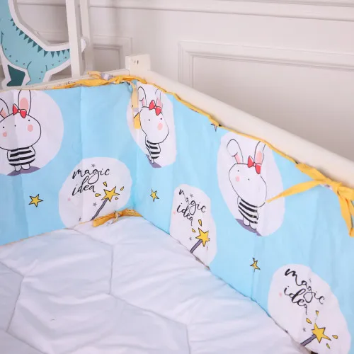 Сплошной борт в кроватку Kids Time 20-0044 Cats and bunnies - 2