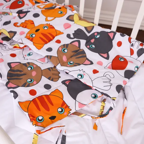Суцільний борт в ліжечко Kids Time 20-0035 Colored kittens - 4