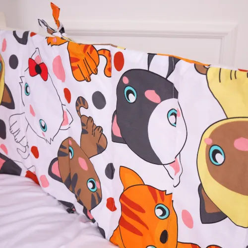 Суцільний борт в ліжечко Kids Time 20-0035 Colored kittens - 3