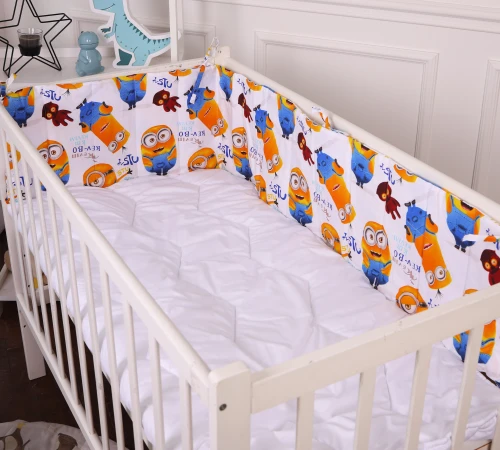 Сплошной борт в кроватку Kids Time 20-0036 Minions