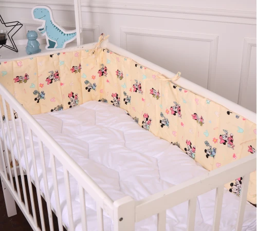 Сплошной борт в кроватку Kids Time 20-0043 Green Mikey Mouse