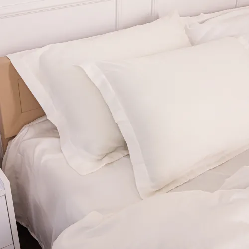 Простирадло на гумці Tencel №01 White висота 25 см (дитячі 10 см) - 4