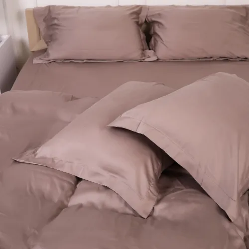 Простирадло на гумці Tencel №08 Beige висота 25 см (дитячі 10 см) - 4