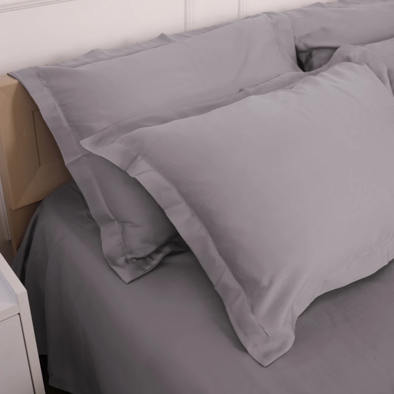 Комплект постільної білизни Tencel №06 Gray - 8