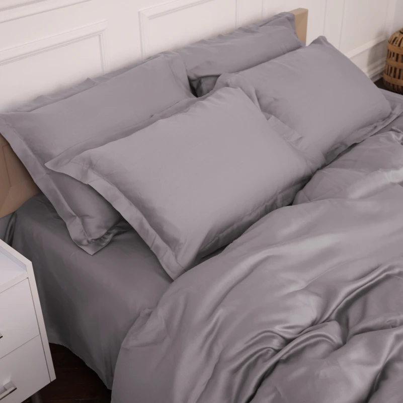 Комплект постільної білизни Tencel №06 Gray - 6