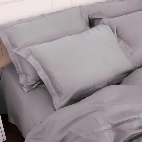 Простынь на резинке Tencel №06 Gray высота 25 см (детские10 см) - 5