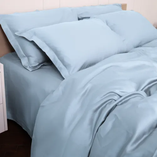 Простирадло на гумці Tencel №04 Blue висота 25 см (дитячі 10 см) - 3