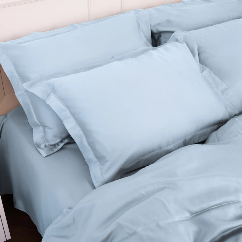 Комплект постільної білизни Tencel №04 Blue - 8